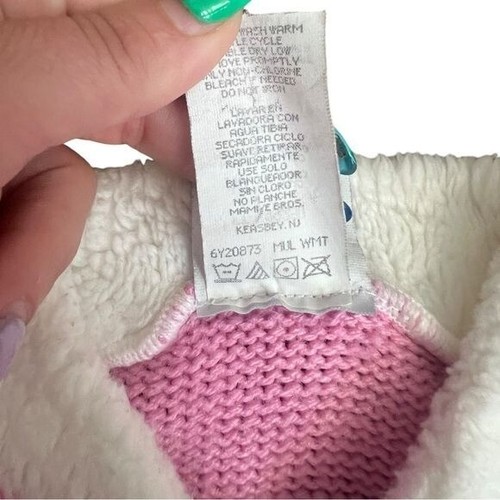 Vintage RARE Disney Classics Pink & White Aristocats "Marie" Cardigan Sz L (4T) - Picture 9 of 9