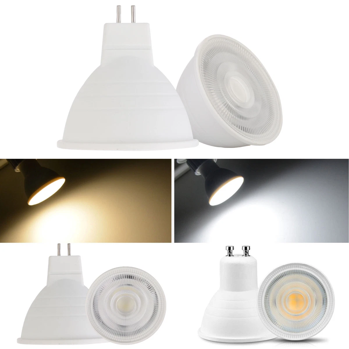 Dimmable LED Lamp Spotlight MR16 GU5.3 GU10 COB LED Bulb Energy