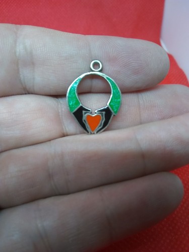 Dije de manos y corazón de plata .925 firmado - Imagen 2 de 5