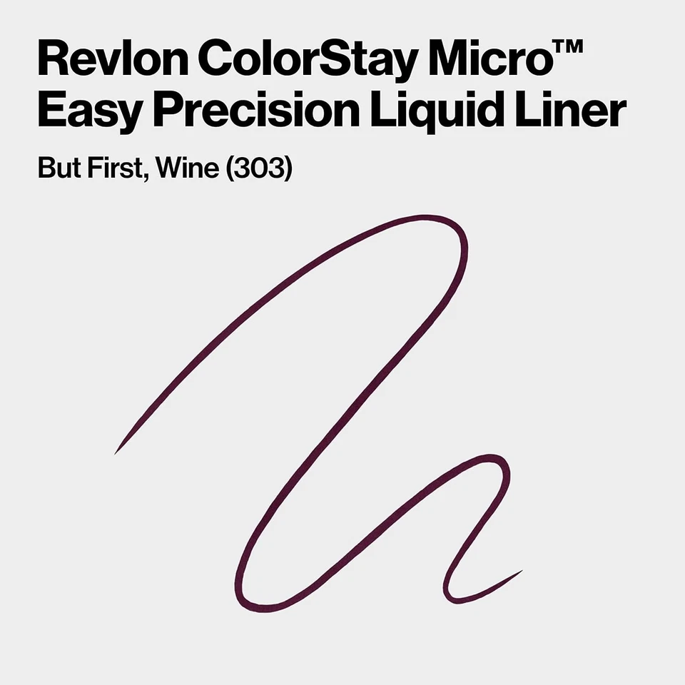 1 x REVLON Colorstay Micro Easy Precision Liquid Eyeliner BUT FIRST WINE 303 - Image 2 of 4