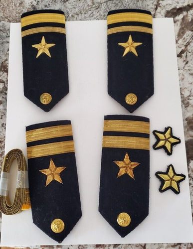 Hillborn-Hamburger Vanguard LT Naval Officer Shoulder Board Lot Vintage