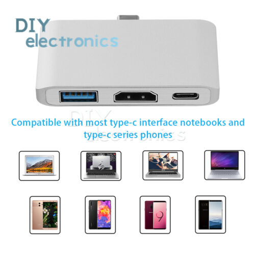 3/7 in 1 USB-C Hub Single/Dual Typ-C Adapter 4K HDMI für MacBook Pro US - Bild 21 von 30