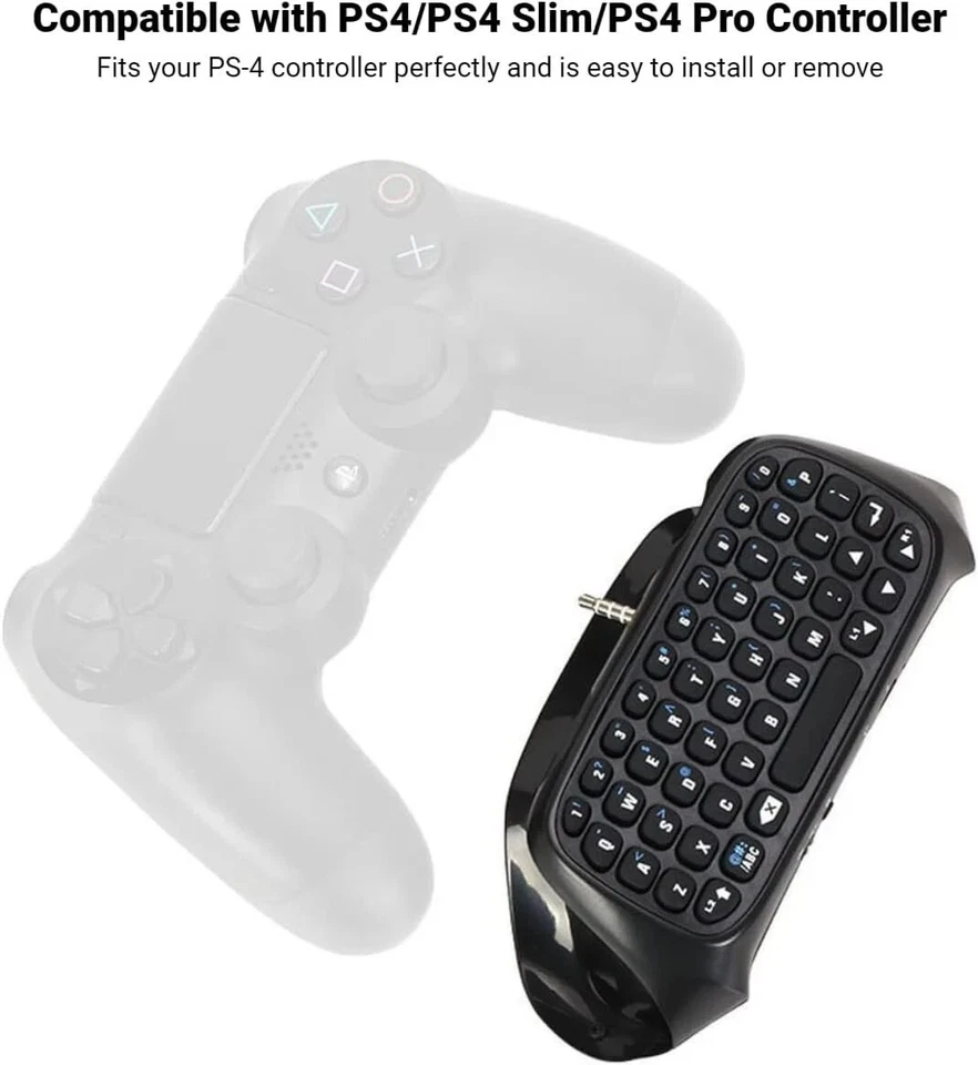 Mini teclado sem fio Bluetooth para Sony PS4 PlayStation 4 controle de teclado - Imagem 2 de 4
