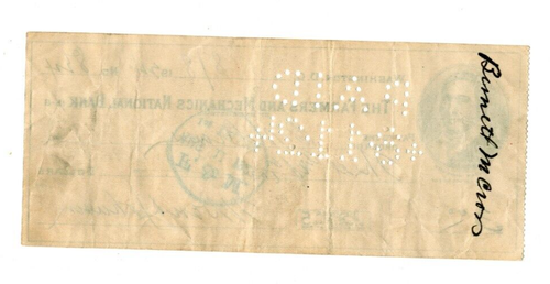1924 check signed by U.S. Army Sgt. Bennett M. Cross -- WWI -- Virginia - Picture 4 of 7