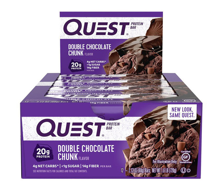 12 Quest Protein Bars Double Chocolate Chunk 20g BB 10/22 Health workout