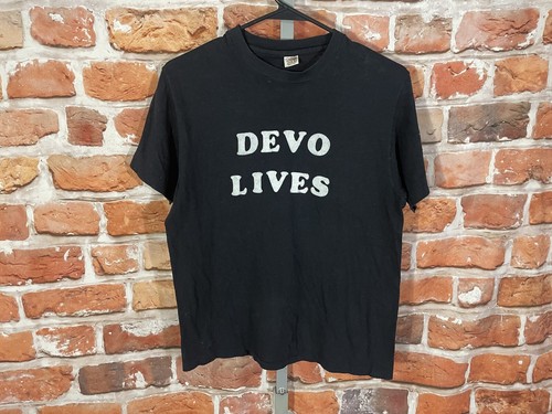 vintage 80s Devo Lives shirt - sz M - single stitched tee - Picture 3 of 8