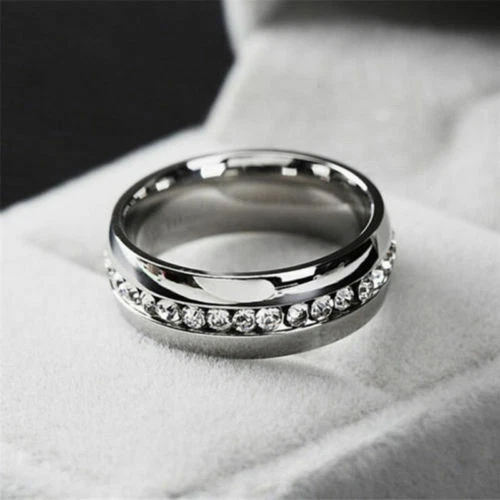 - Sz6-12 Herren / Damen Paar Edelstahl Hochzeit Ring Titan Verlobung D - Imagen 2 de 15