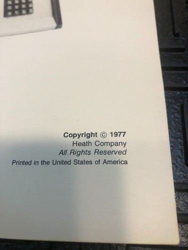 1977 HEATHKIT DIGITAL COMPUTER Model H8 Assembly Manual - NICE - Picture 4 of 9
