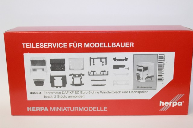 1:87 #084604 conductor Herpa casa DAF XF SC euro 6 sin WLB y techo alerón