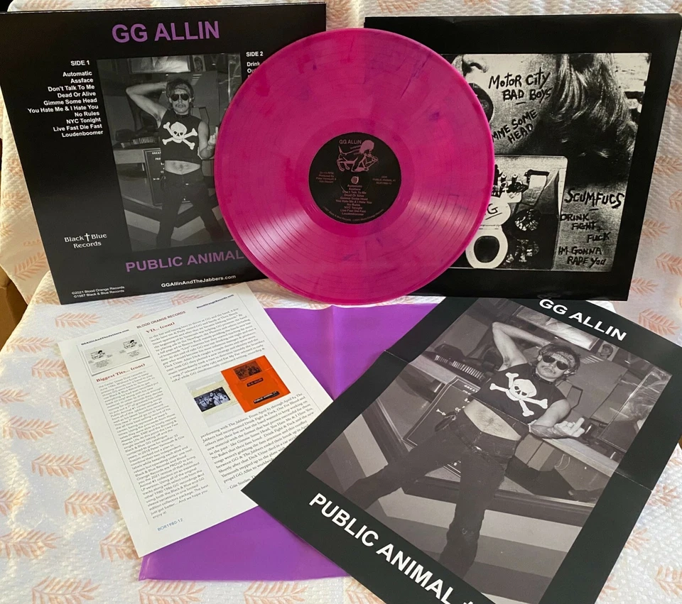 GG ALLIN Biggest Tits LP COLORED Vinyl  + Insert + Poster Deluxe Package! Foto 2 de 2