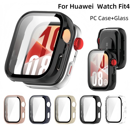 Coque en Verre pour Huawei Watch Fit 4/4 Pro Fit 3 PC Protecteur d'écran Coque Rigide - Photo 2 sur 29