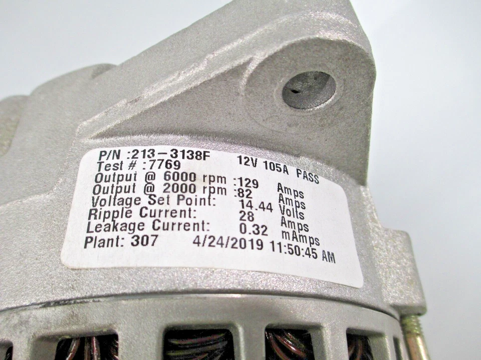 NAPA REMAN ALTERNADOR 213-3138F 2000-2001 FORD TAURUS MERCURY SABLE 110 AMP - Imagem 4 de 4