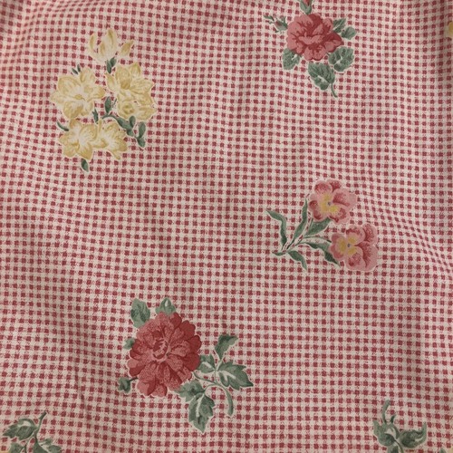 Pair Sweet Lined Floral Gingham Curtains 120cm Wide 130cm Drop Cottage Core - Picture 12 of 12