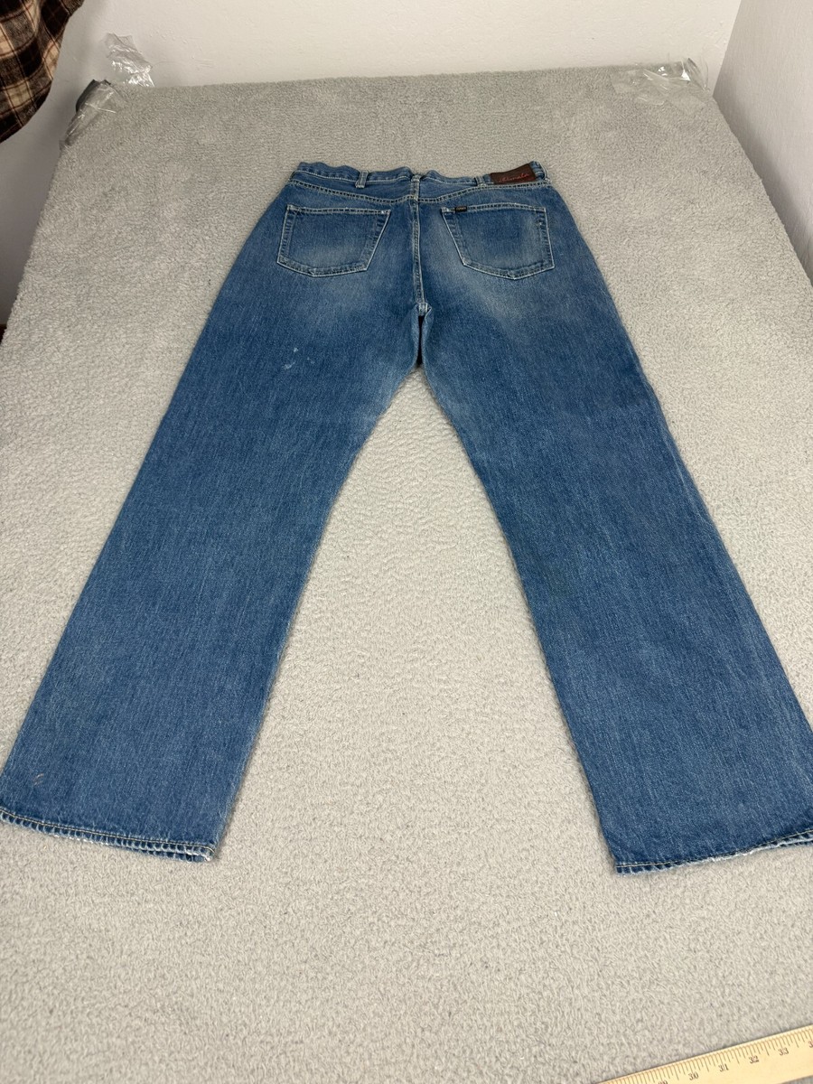 Chimala Selvedge Jeans Mens 32 Blue Faded Button Fly Wide Chimala Selvedge Jeans Mens 32 Blue Faded Button Fly Wide