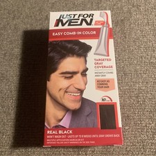 Just For Men Easy Comb-In Color Mens Hair Dye Real Black, A-55