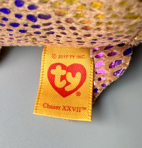 Ty 2017 Teeny Tys Chaser XXVII Netherlands Exclusive Brown Lizard Gold Tag - Picture 7 of 9