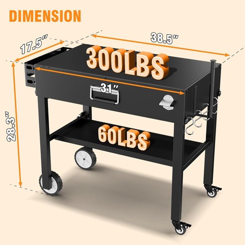 Portable Outdoor Grill Table for Blackstone 17"&22" Griddle,Black - Picture 5 of 8