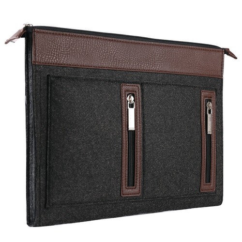 Tablet Travel Work Office Woolen Felt Sleeve Case Carry Bag For 13" iPad Pro M4 - Picture 22 of 23