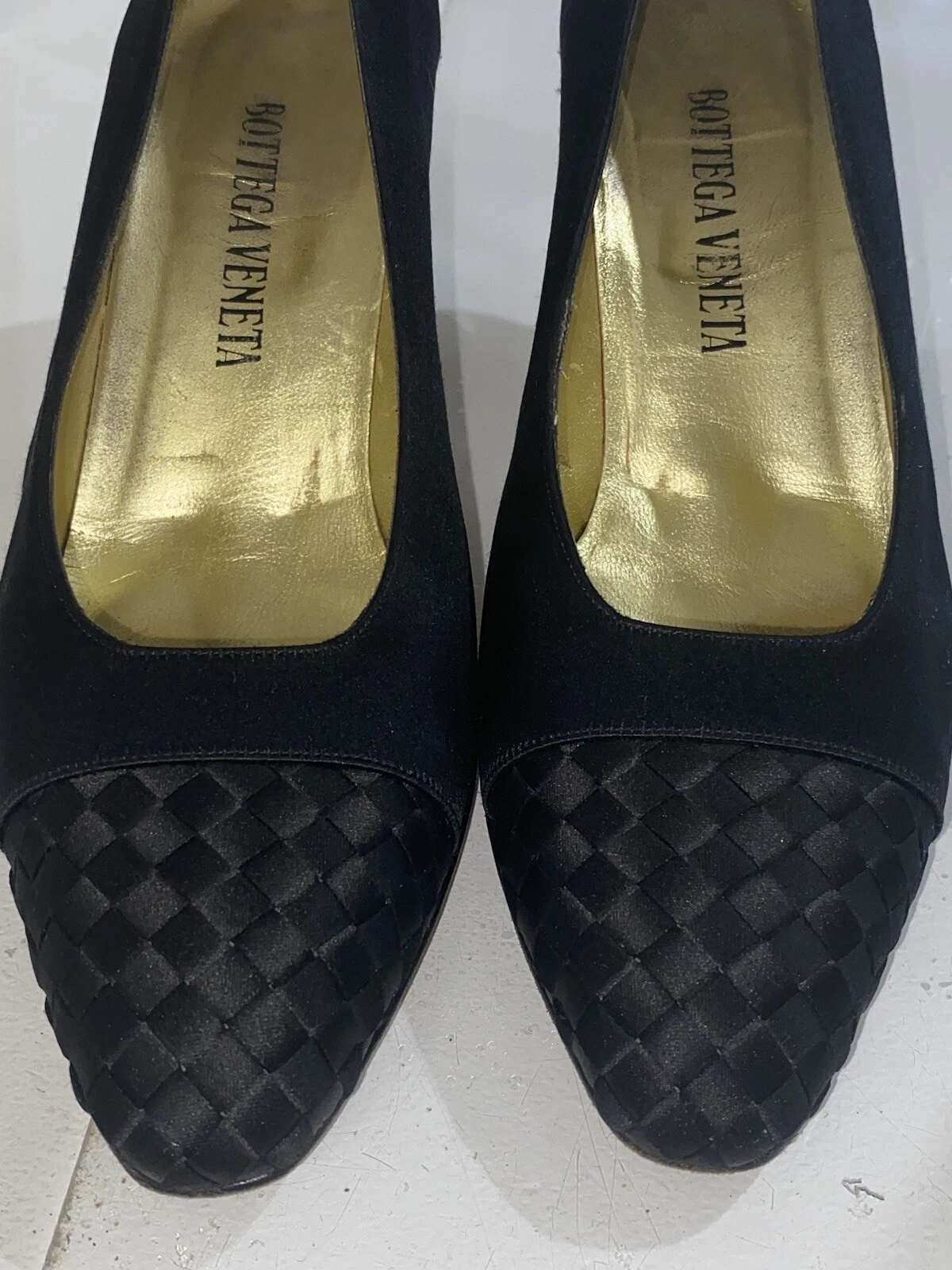 BOTTEGA VENETA Décolleté nere vintage Bottega Venetta taglia 8 5 B tessitura classica