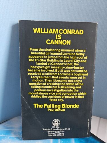 Cannon. The Falling Blonde. Paul Denver. Tv Tie In 1975 - Picture 4 of 13