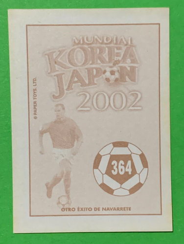 2002 Navarrete Korea Japan World Cup FIFA Face STICKER #364 JUAN SORIN ARGENTINA - Picture 2 of 2
