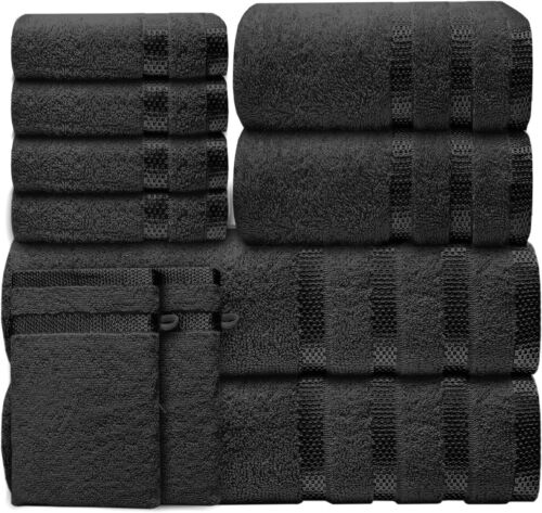 Casabella Luxury Bath Towel Set- 10 Piece Towels for Bathroom 100% Cotton - Picture 7 of 18