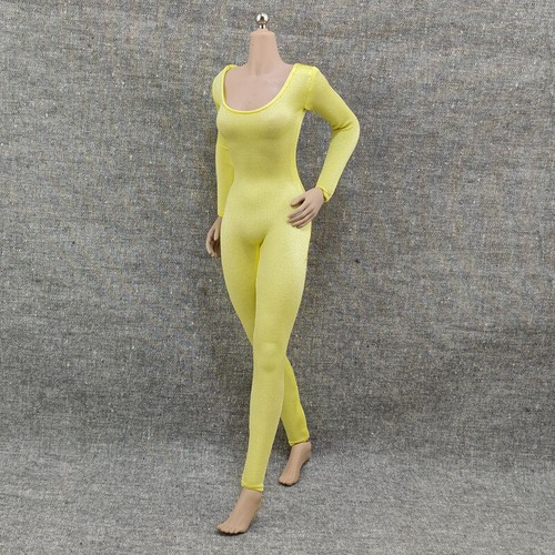1/6 Tight Fitting Long Sleeved Jumpsuit Bodysuit Fit 12'' Girl Action Figure - Picture 8 of 17