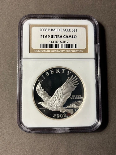 2008-P Bald Eagle Silver Dollar NGC PF69