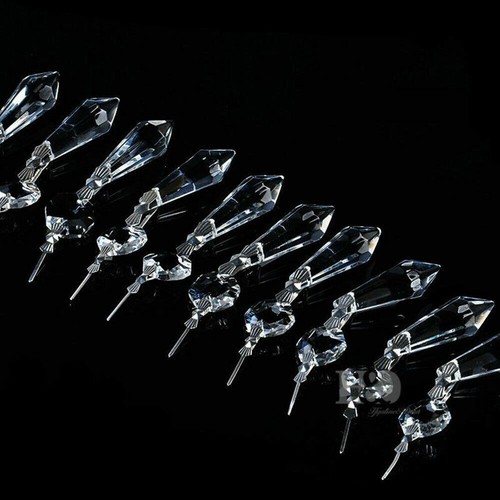 20X Crystal Chandelier Lamp Prism Fairy Hanging Drop Pendant w/ Icicle Crystals - Picture 75 of 77