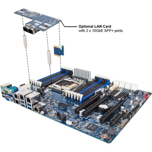 FOR GIGABYTE MU70-SU0 Motherboard LGA2011 128GB VGA c612 DDR4 Intel - Picture 5 of 5