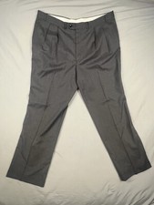 Chaps Ralph Lauren Pants Mens 42x31 Gray Super 100s Slacks Dress Pants Suit