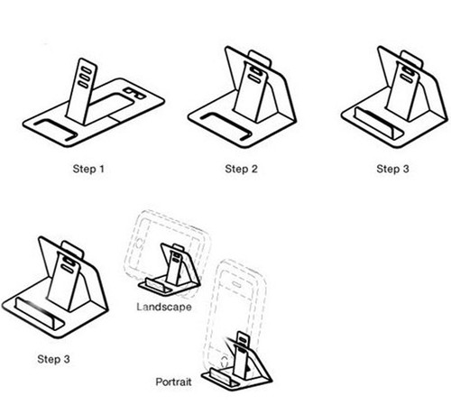 UNIVERSAL HANDY KREDITKARTENGRÖSSE STÄNDER HALTER IPHONE 5 6 SAMSUNG HTC SONY - Bild 17 von 22