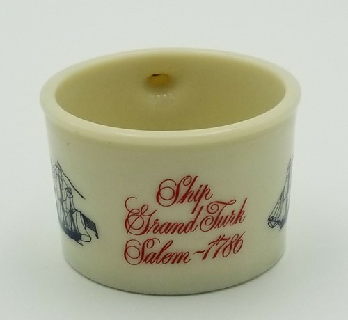Taza de afeitar Old Spice Shulton 1964-1978 de colección barco Grand Turk Salem 1786 - Imagen 1 de 6