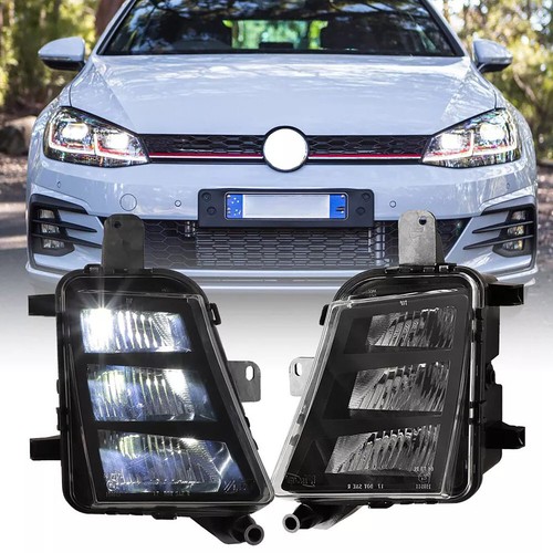 2pcs L+R LED Fog Lights Bumper Lamps 5GM941699A For Volkswagen Golf GTI 2014-17 - Picture 3 of 9