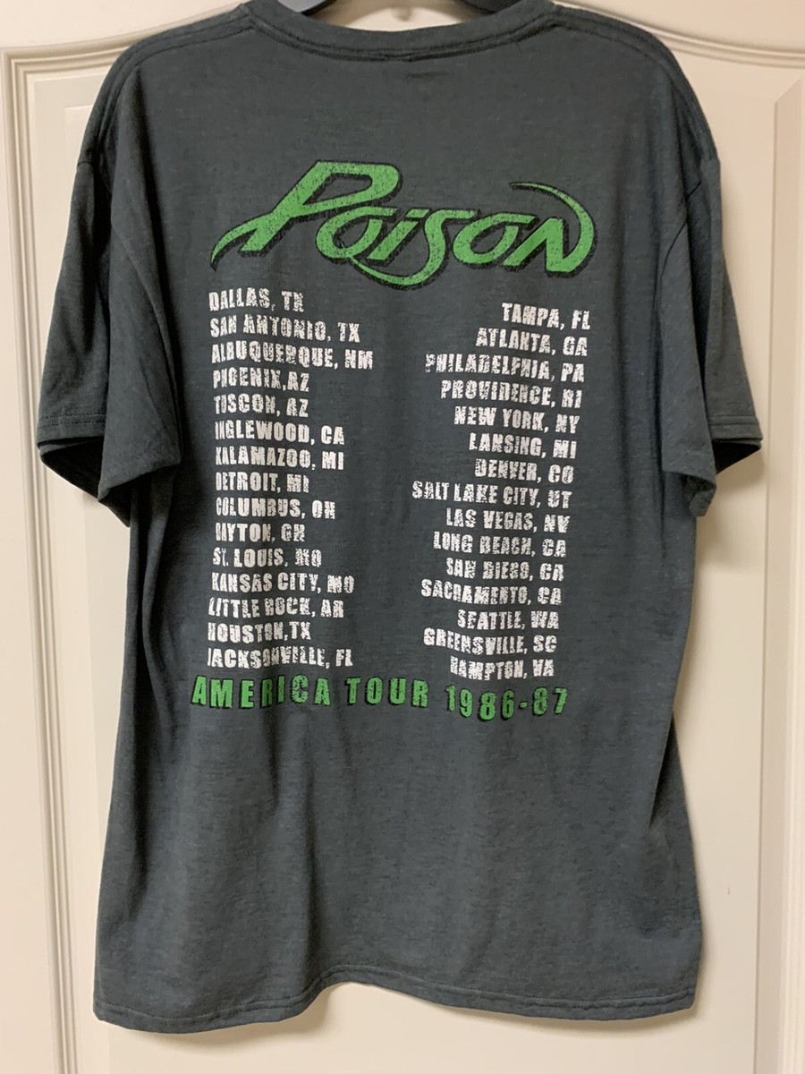 超レア1986 Poisonポスター付見本品LPレコードと当時ものTシャツ