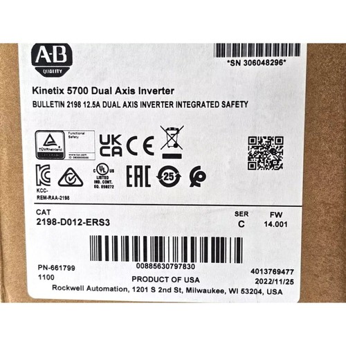 New Allen Bradley 2198-D012-ERS3 /C Kinetix 5700 Dual Axis Inverter Servo Drive - Picture 2 of 4
