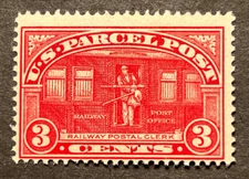 Travelstamps: 1912-13 U.S. STAMP PARCEL POST Q3 Railway Clerk 3cent MNH OG