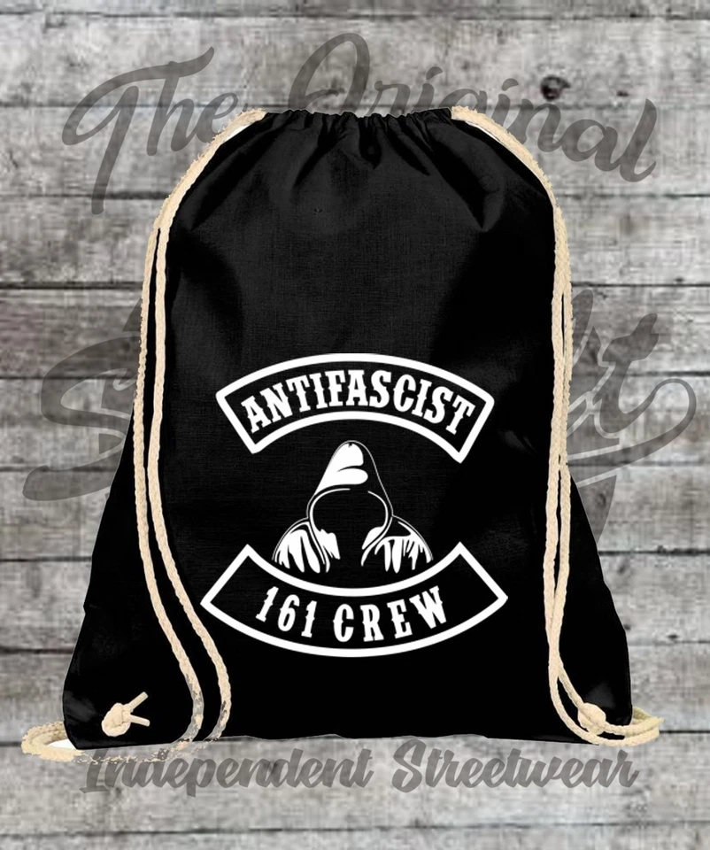 MARKENLOS Backpack Gymsack / Punk / Antifa /Antifaschist / 161/ Gegen Nazis / Antifascist