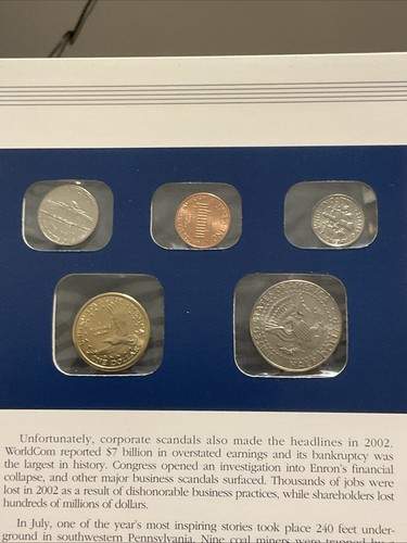 2002 P/D Uncirculated Mint Sets Postal Commemorative Society Coin & Stamps - Picture 16 of 20