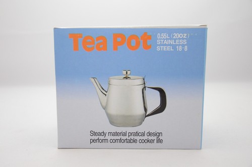 Tea Pot 20 oz Stainless Steel 18-8 New in Box - Picture 3 of 13