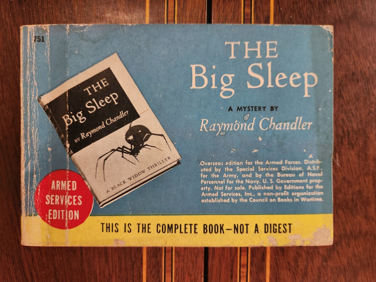 THE BIG SLEEP RAYMOND CHANDLER ARMED SERVICES EDITIONS #751