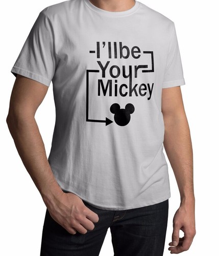 Cute Couple I'll Be Your Mickey Mens Unisex Funny T-Shirt Cool Graphic Tee gift - Picture 10 of 11