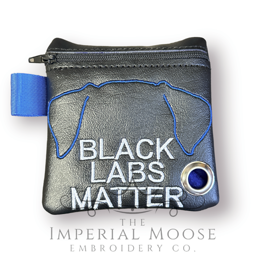Embroidered Dog Poop Bag Holder Black Labs Matter - Picture 6 of 10