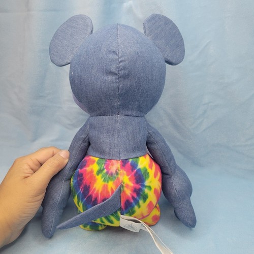 Rare Disney Peace Love Tie Dye Mickey Mouse Plush - Picture 9 of 9