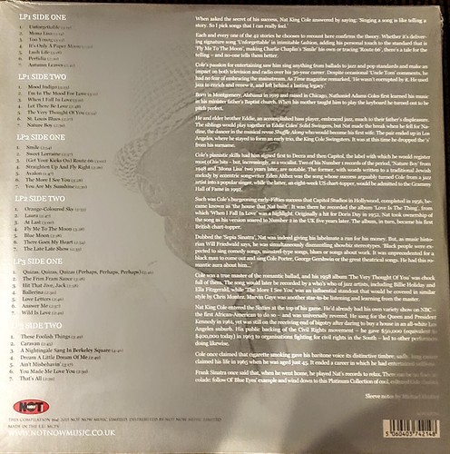 NAT KING COLE THE PLATINUM COLLECTION 3 LP SET " WHITE VINYL " " NEW, SEALED " - Picture 2 of 2