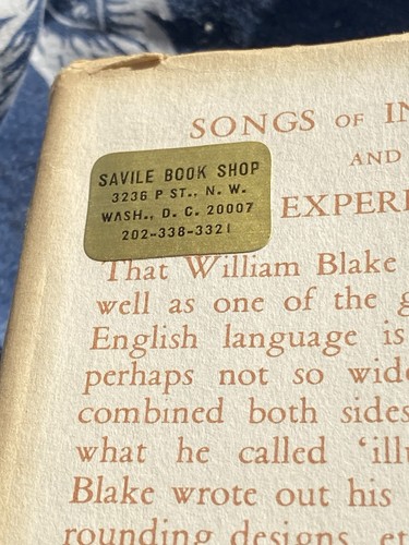 Songs of Innocence and Experience William Blake Facsimile Edition Slipcase 1967 - Picture 3 of 13