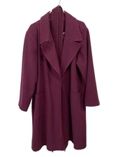 BEAUTIFUL by Lawrence Zarian Coat Size 2X Belted Double Knit Lined Fig Outerwear