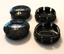 Ford 66mm Wheel Center Caps Black - 4pc