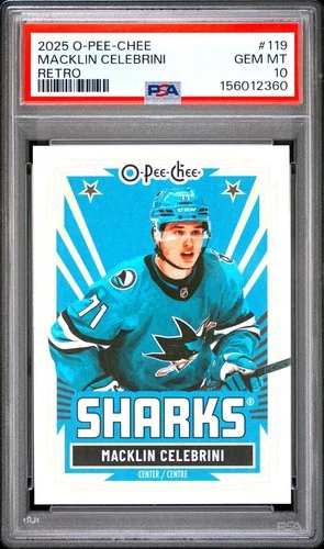 2025-26 O-Pee-Chee OPC #119 MACKLIN CELEBRINI RETRO PSA 10 POP 1