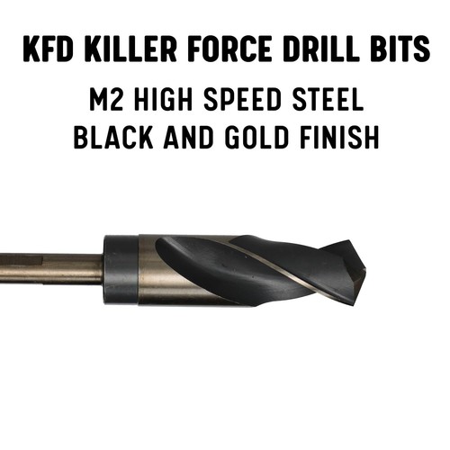 - KFDRSD21/32 21/32" Gambo Ridotto Acciaio Alta Velocità Nero e Oro KFD Trapano Bi... - Foto 2 di 9
